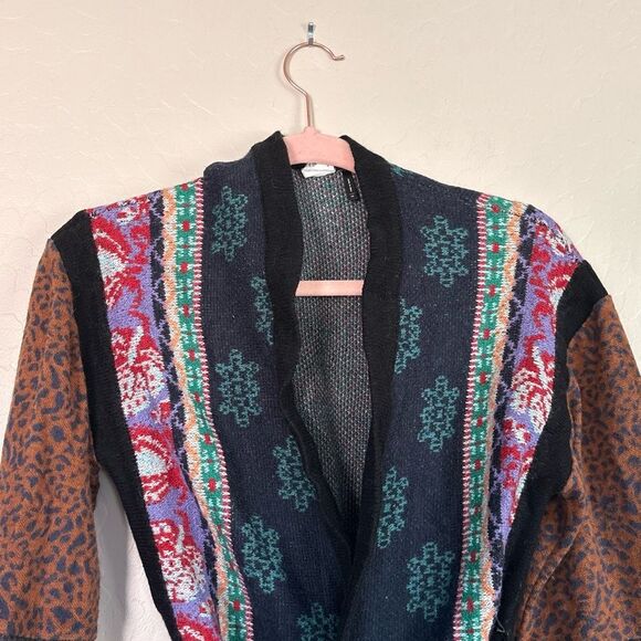 Rare Anthropologie Akemi+Kin Patchwork Kimono Cardigan XS Wool Blend - Picture 4 of 10